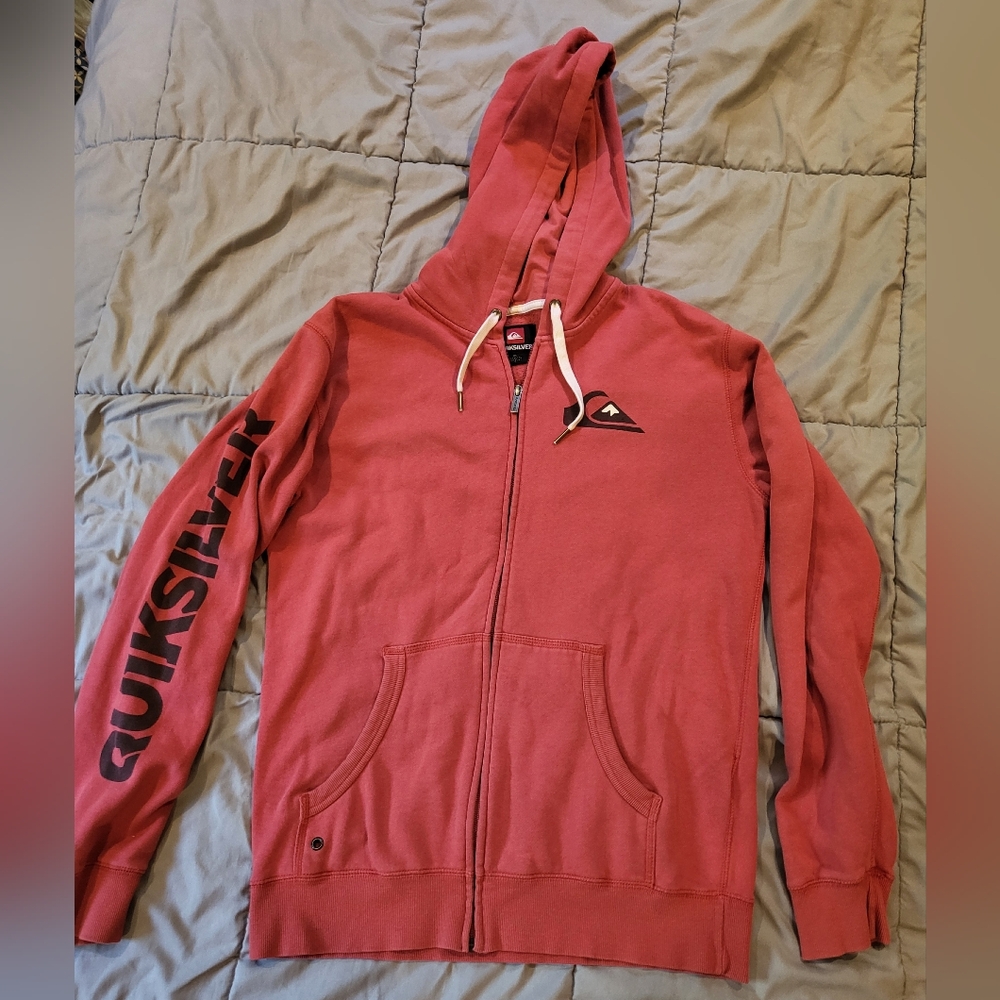 Quiksilver Red Hoodie with Logo